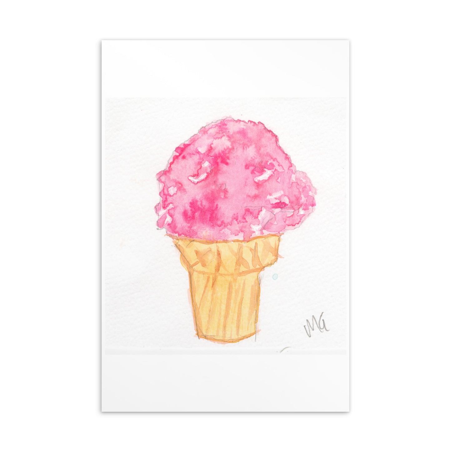 Strawberry Ice Cream - 4x6"