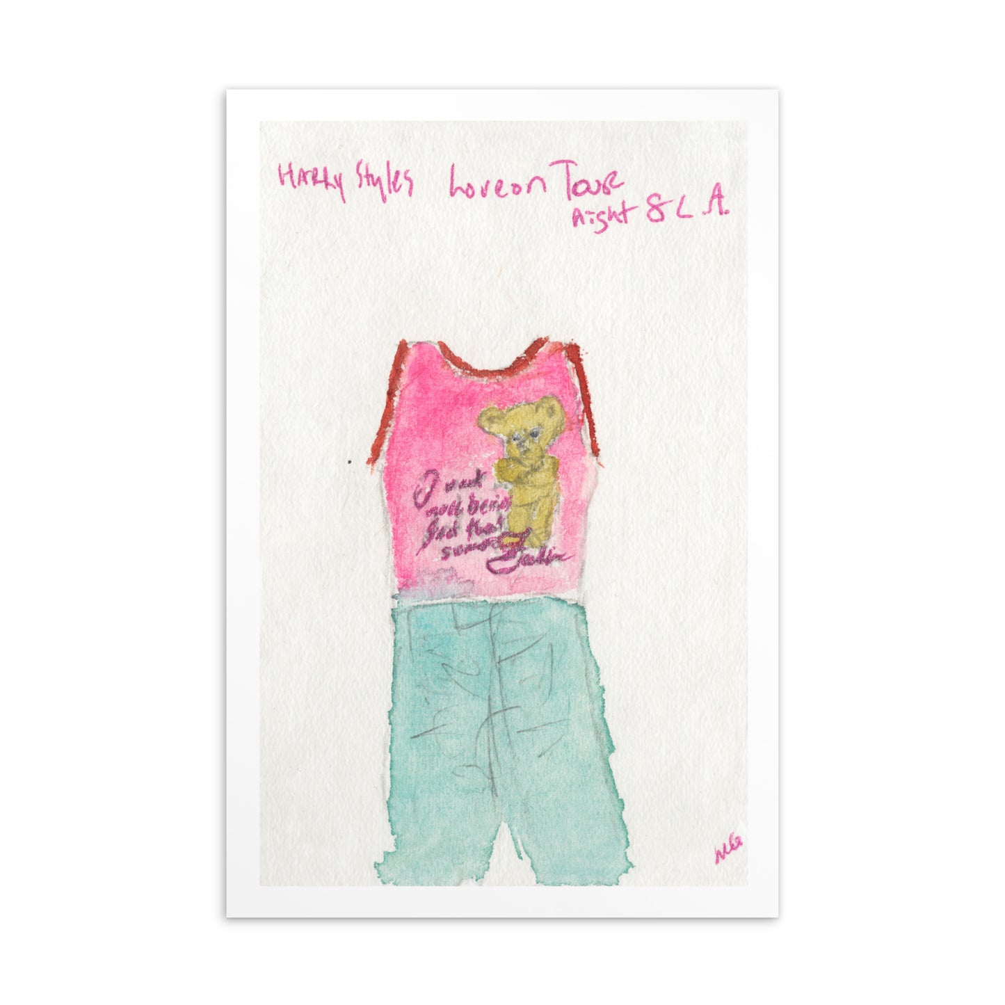 Harry Styles Night 8 LA - 4x6"