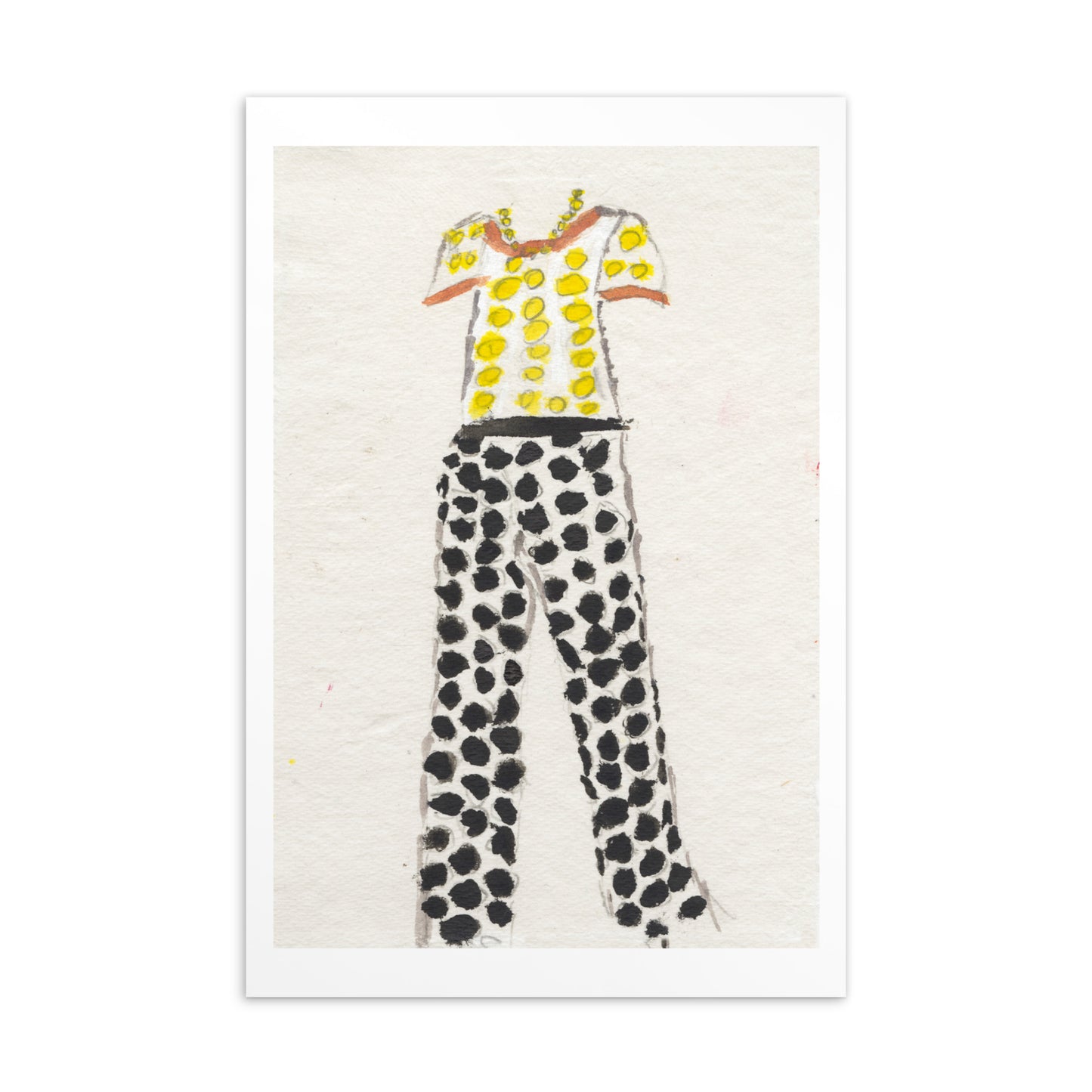 Harry Styles Black and Yellow - 4x6"