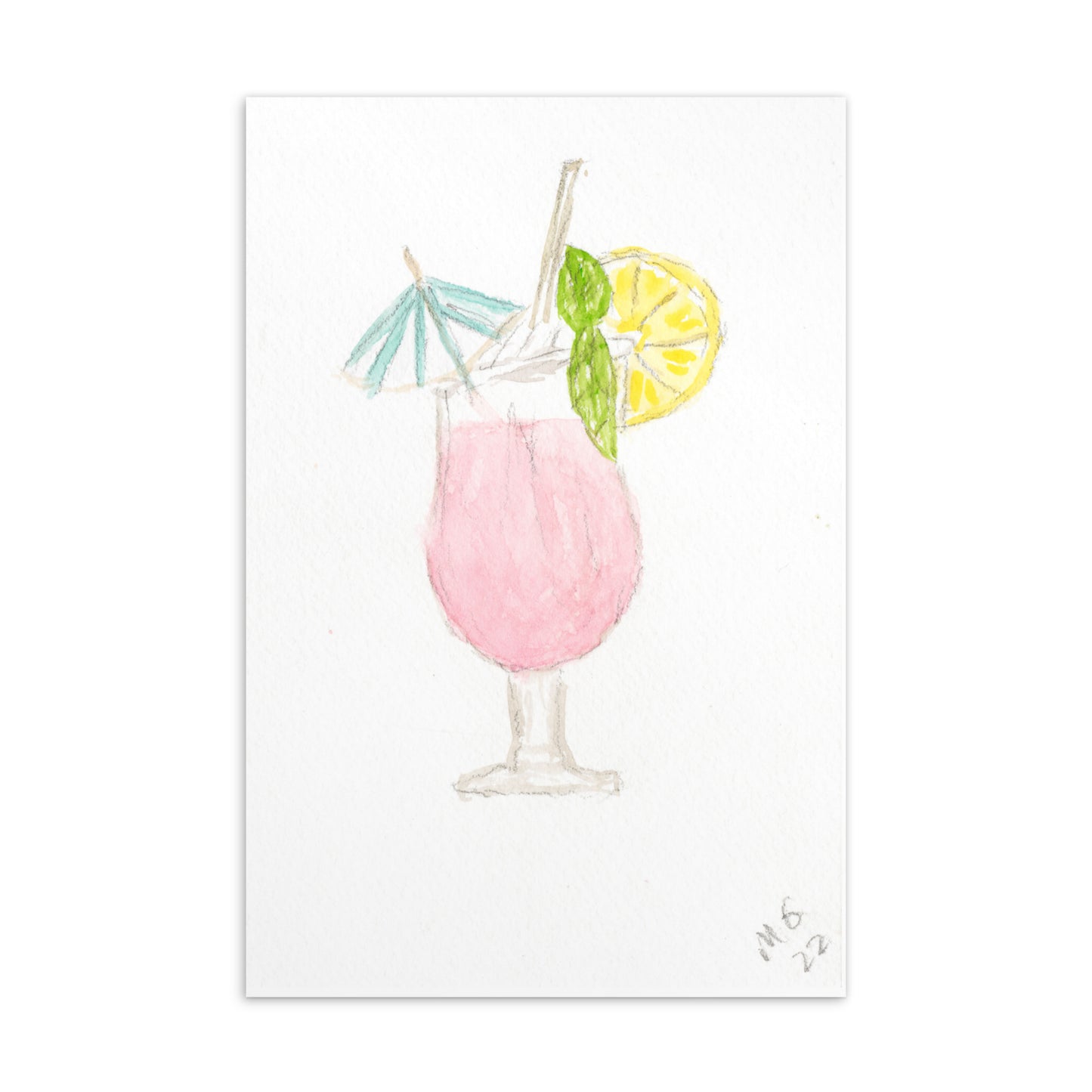 Tropical cocktail- 4x6"